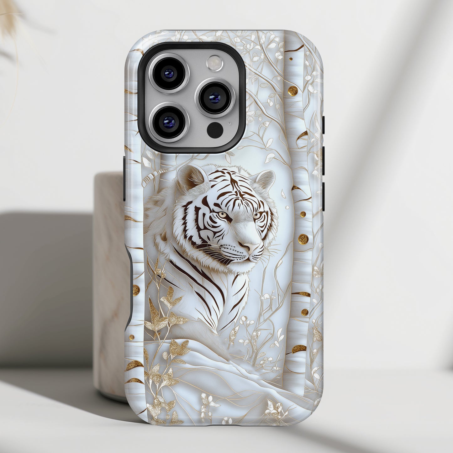 White Tiger Design iPhone Case