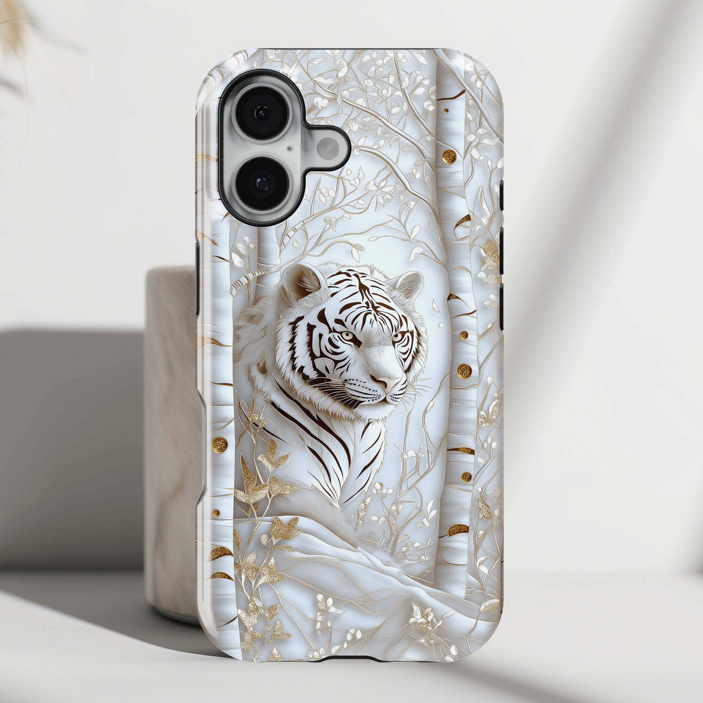 White Tiger Design iPhone Case