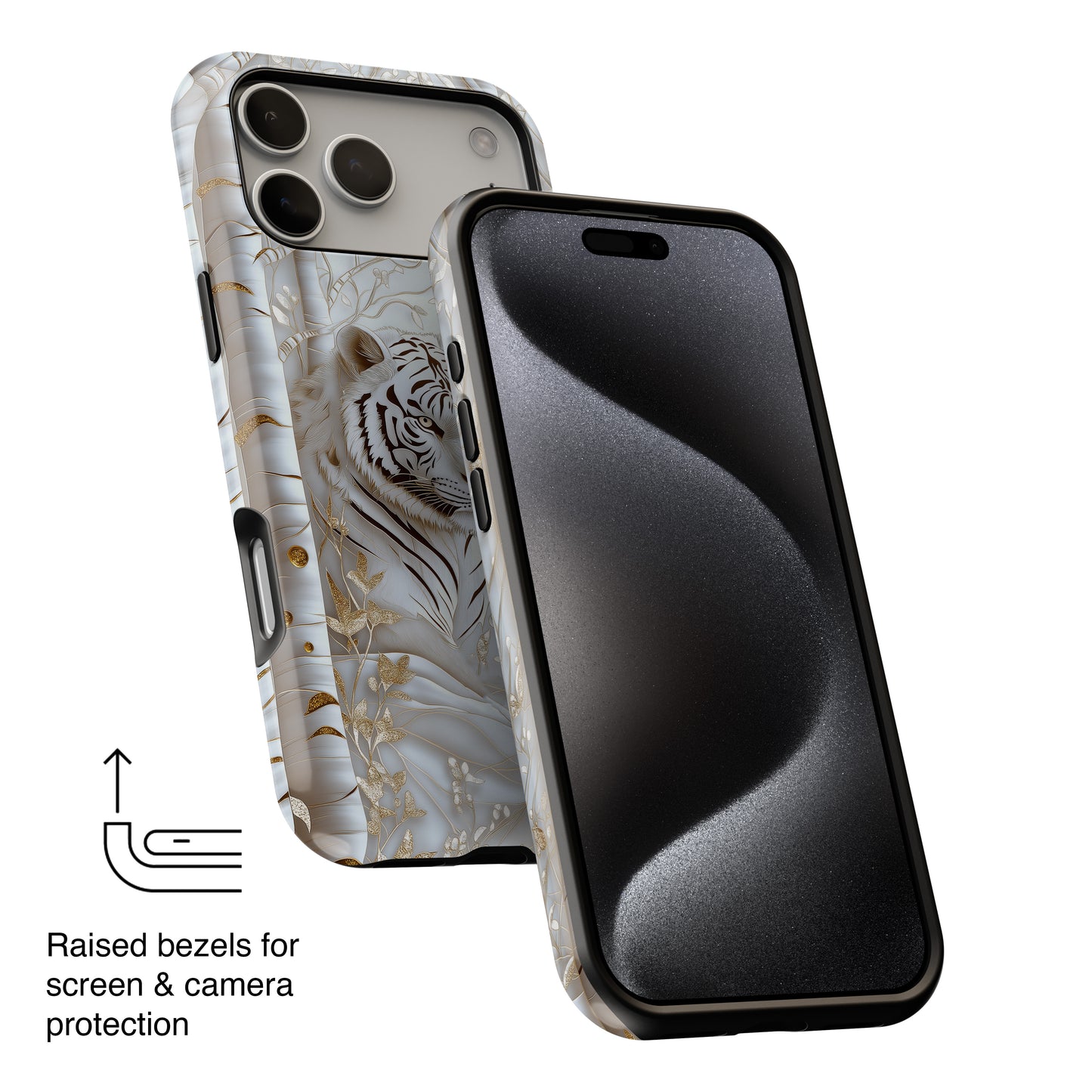 White Tiger Design iPhone Case
