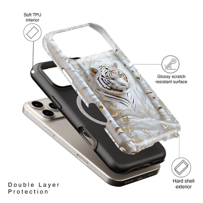 White Tiger Design iPhone Case