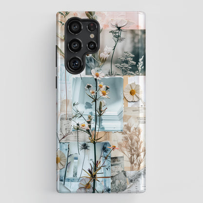 Wildflower Scrapbook Collage Design Samsung Phone Case