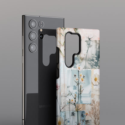 Wildflower Scrapbook Collage Design Samsung Phone Case