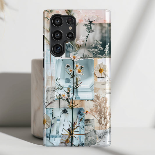 Wildflower Scrapbook Collage Design Samsung Phone Case