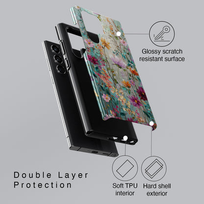 Wildflower Symphony Design Phone Case for Galaxy S series Phones