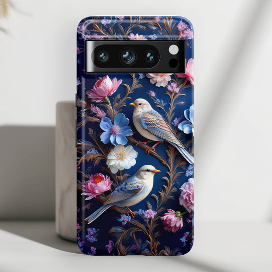 3D Birds Floral Design Google Pixel Phone Case