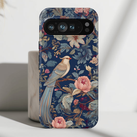 William Moris Inspired Birds Floral Design 1 Google Pixel Phone Case