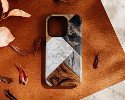 Wood & Marble Texture Design Case for iPhone