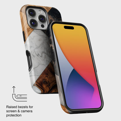 Wood & Marble Texture Design Case for iPhone