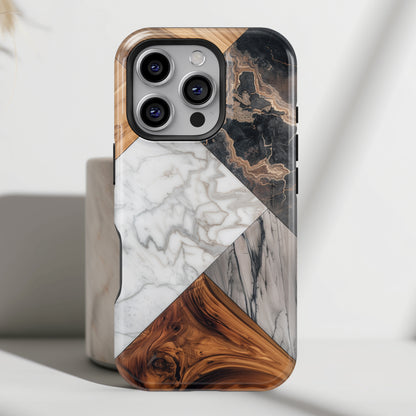 Wood & Marble Texture Design Case for iPhone