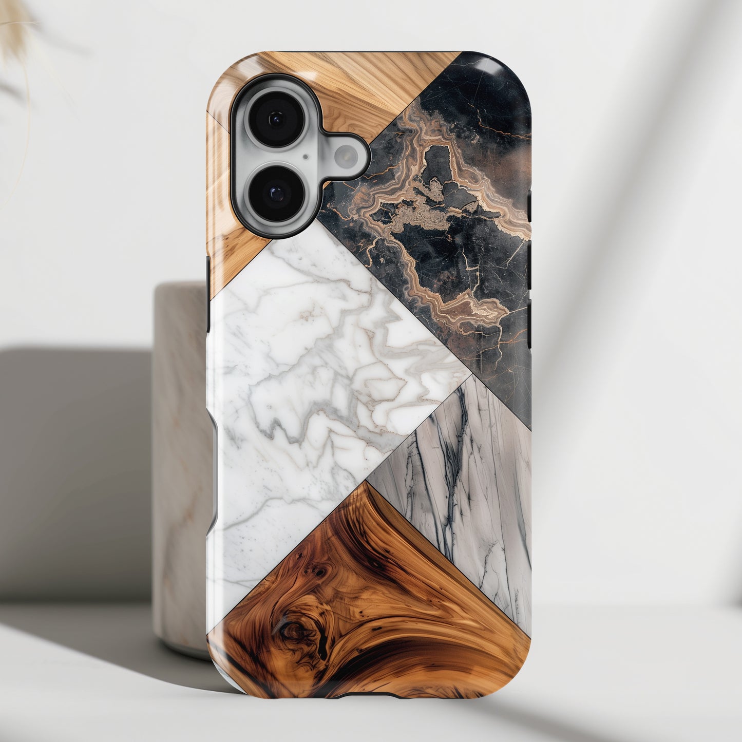 Wood & Marble Texture Design Case for iPhone