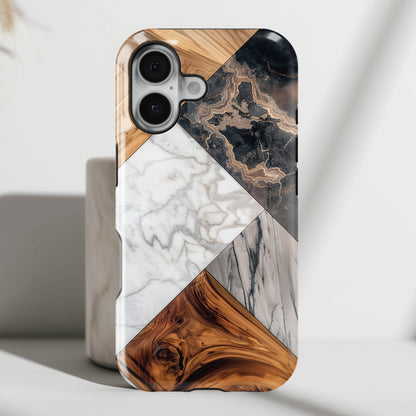 Wood & Marble Texture Design Case for iPhone