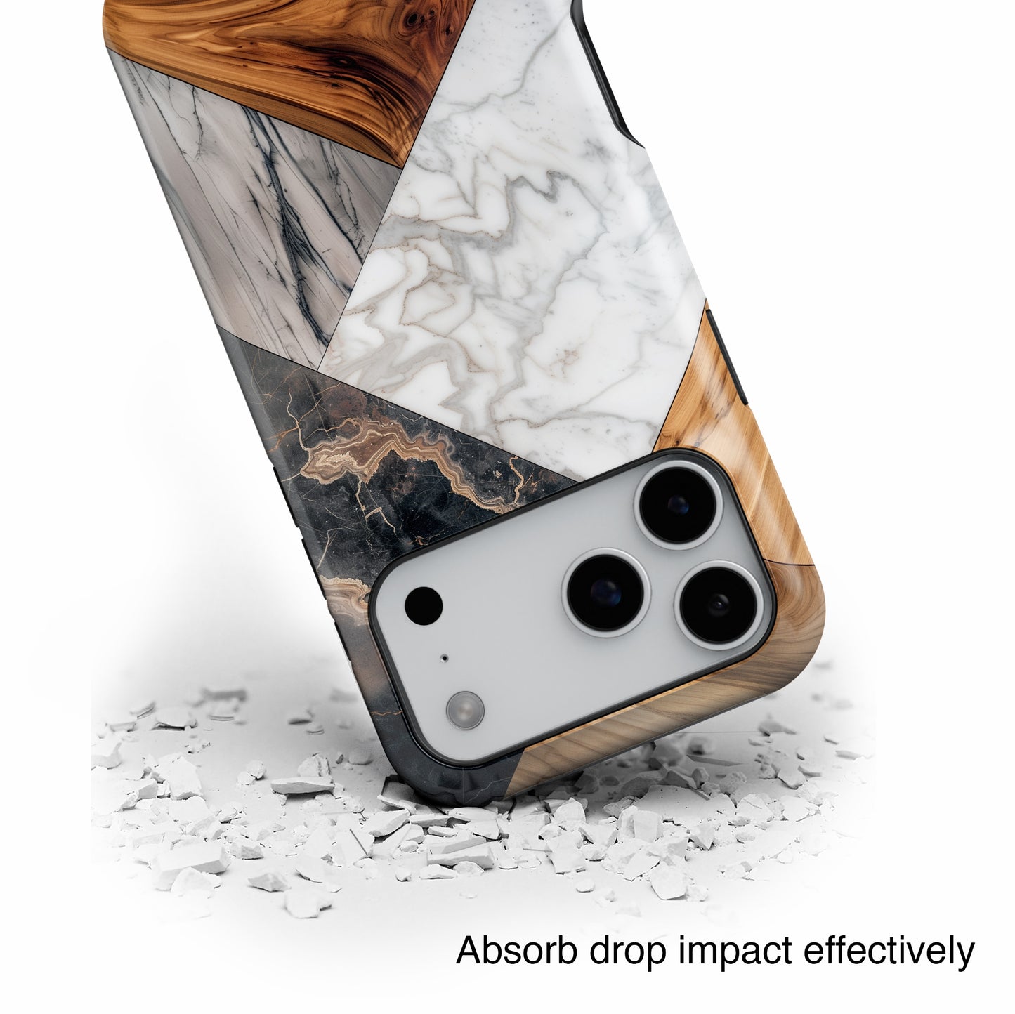 Wood & Marble Texture Design Case for iPhone