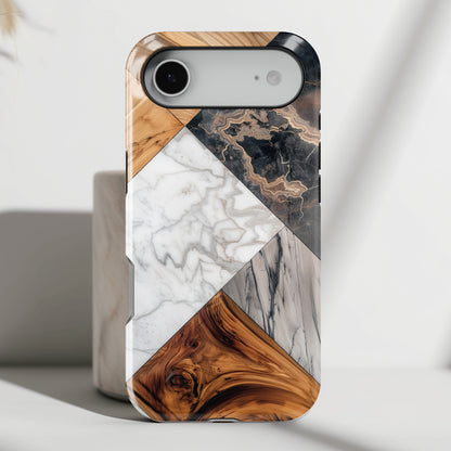 Wood & Marble Texture Design Case for iPhone