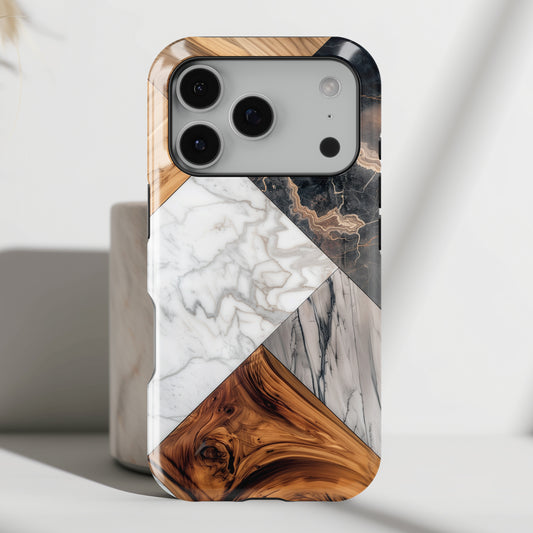 Wood & Marble Texture Design Case for iPhone