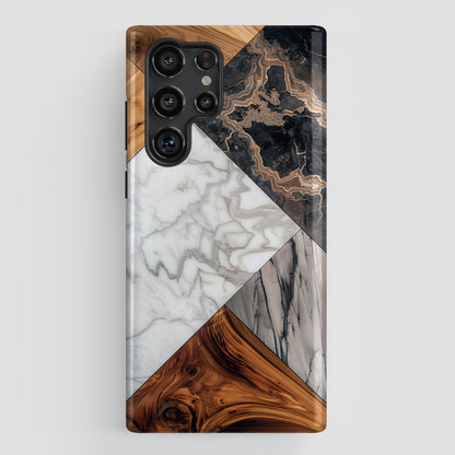 Wood Marble Design Samsung Phone Case