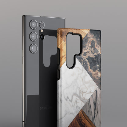 Wood Marble Design Samsung Phone Case