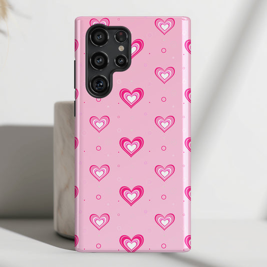 Y2K Hearts Pattern Design Case for Galaxy S series Phones