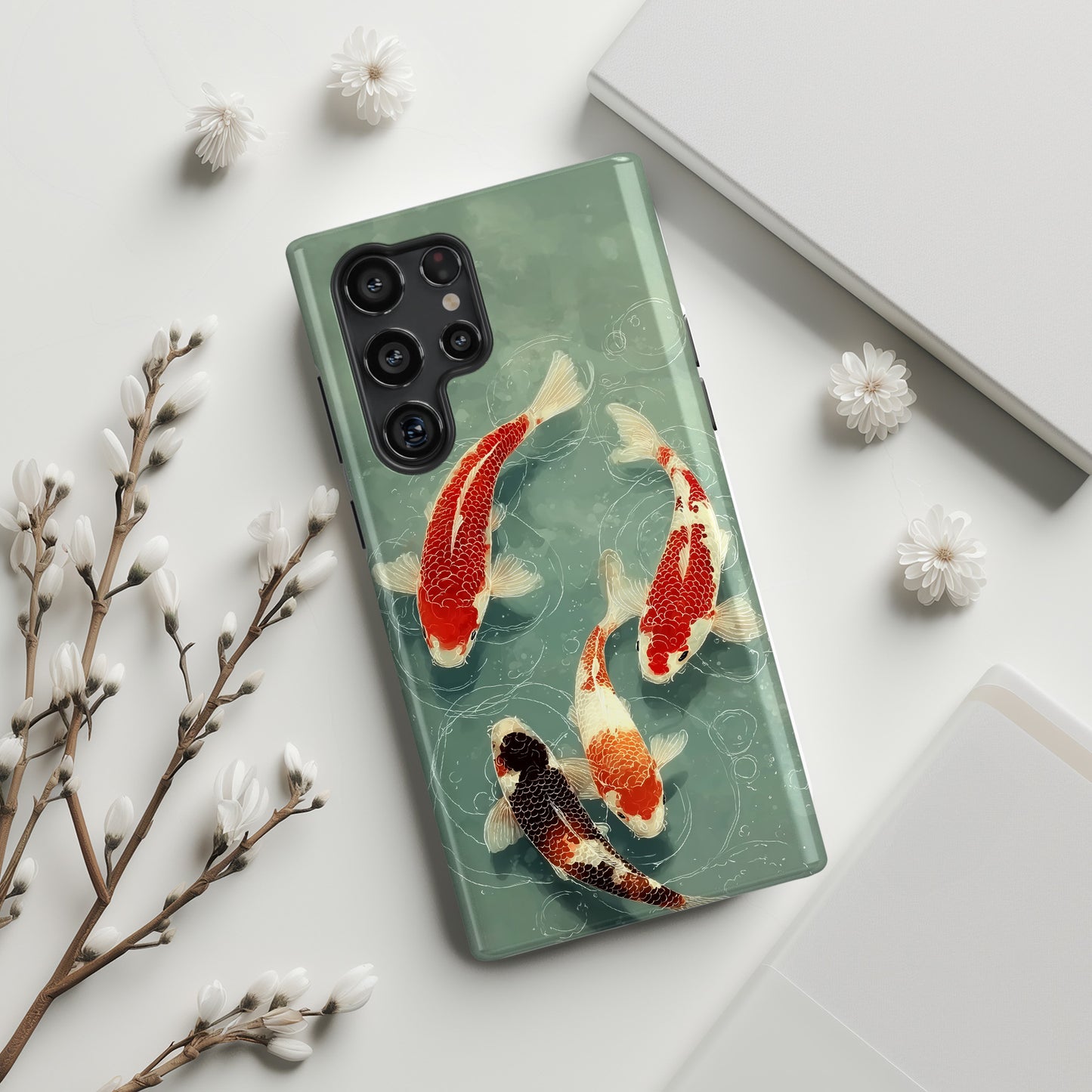 Zen Koi Design Phone Case for Galaxy S series Phones