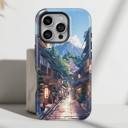 Anime Japanese Ancient Peaceful Village Design iPhone Case