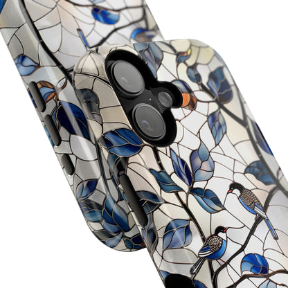 Birds in Tree Stained Glass Design iPhone Case