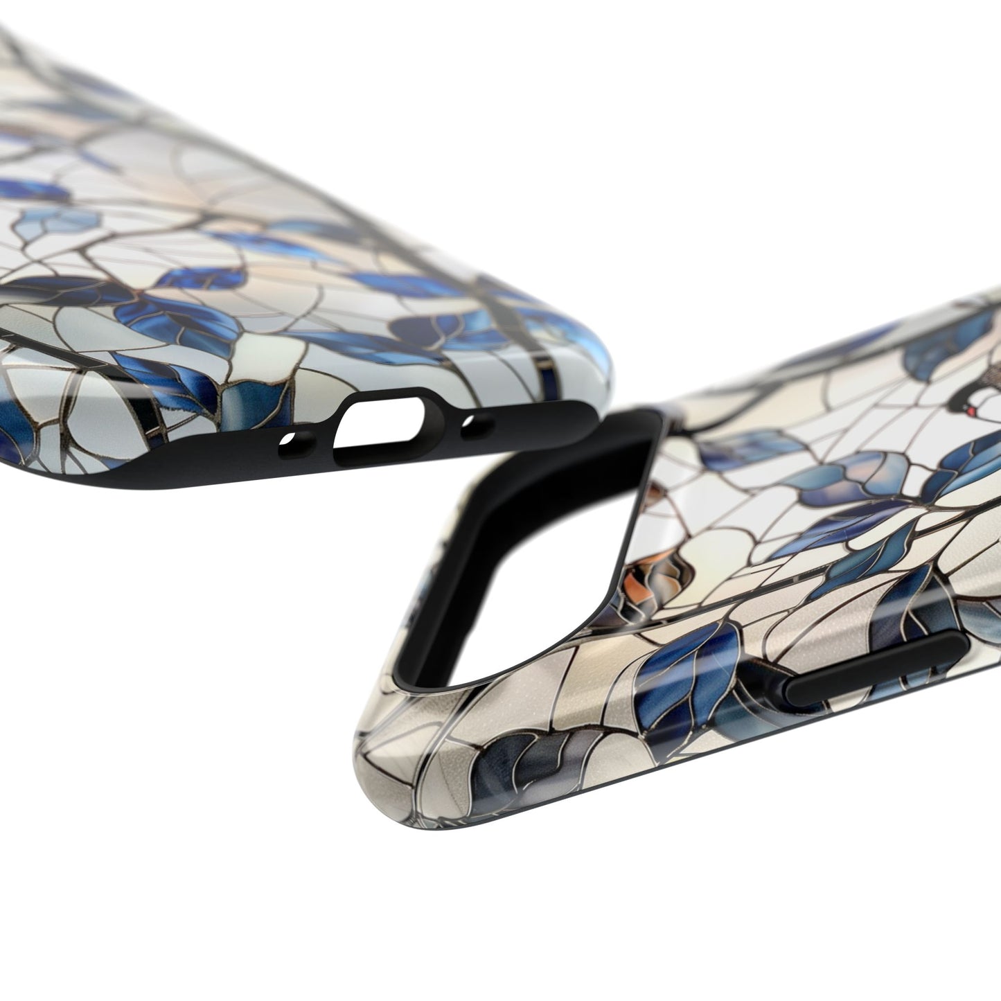Birds in Tree Stained Glass Design iPhone Case