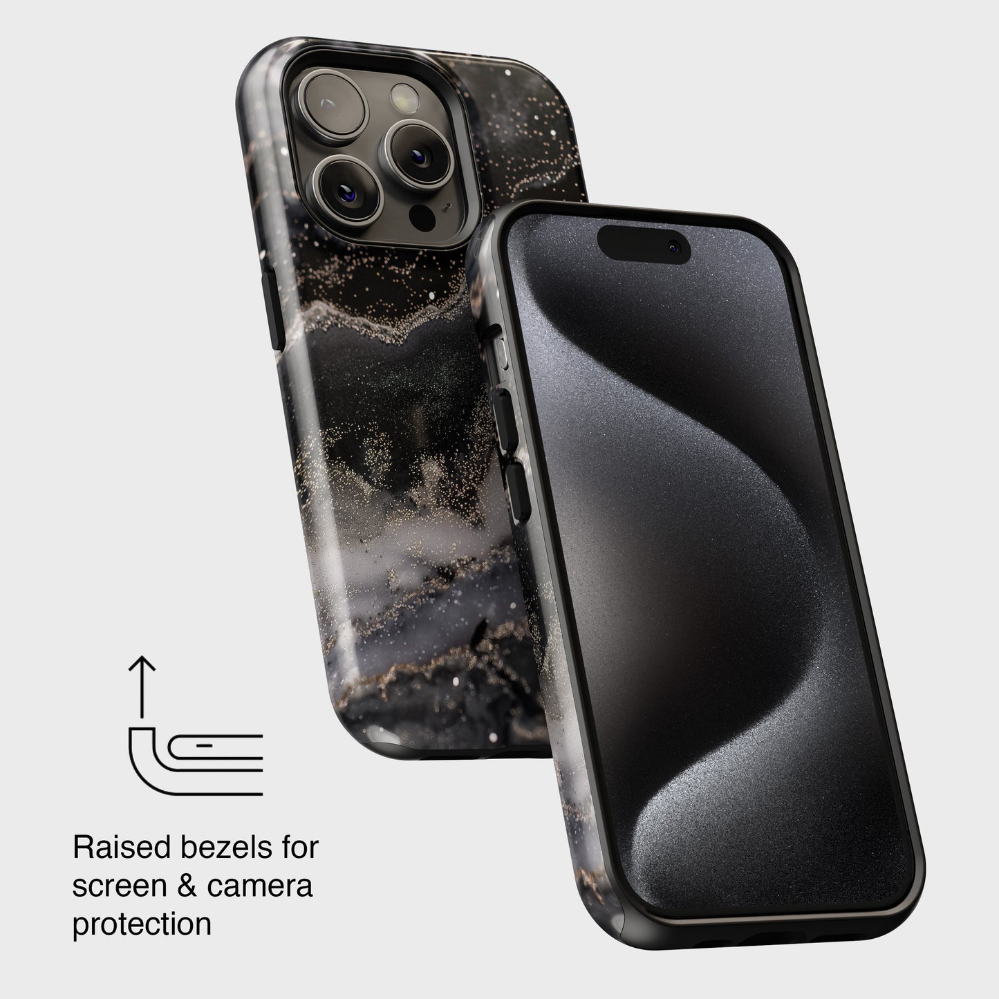 Luxury Black Marble Case for iPhone