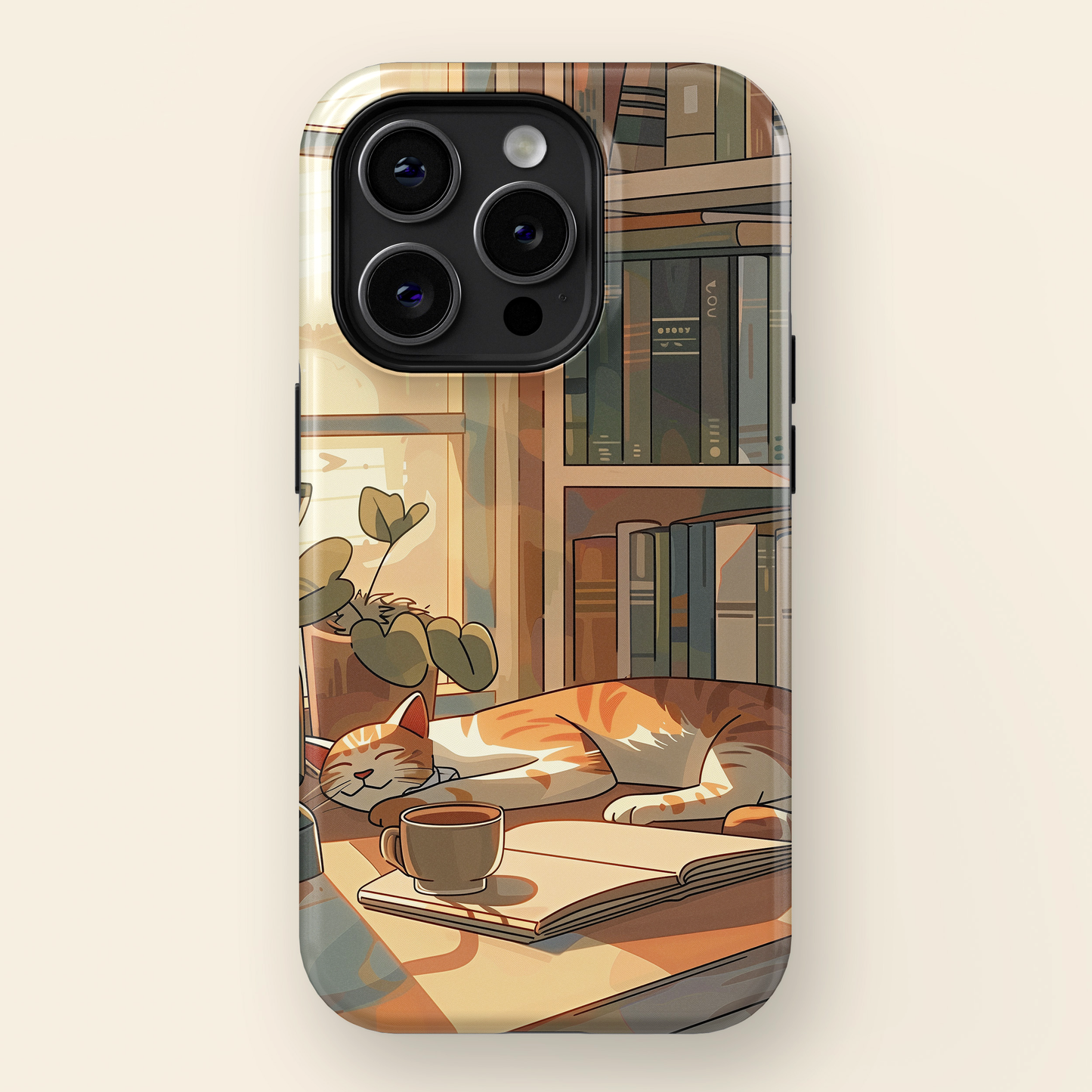 Sleeping Cat Design iPhone Case