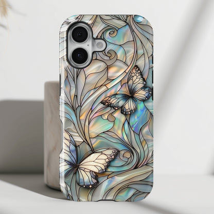 Butterflies Stained Glass Design iPhone Case