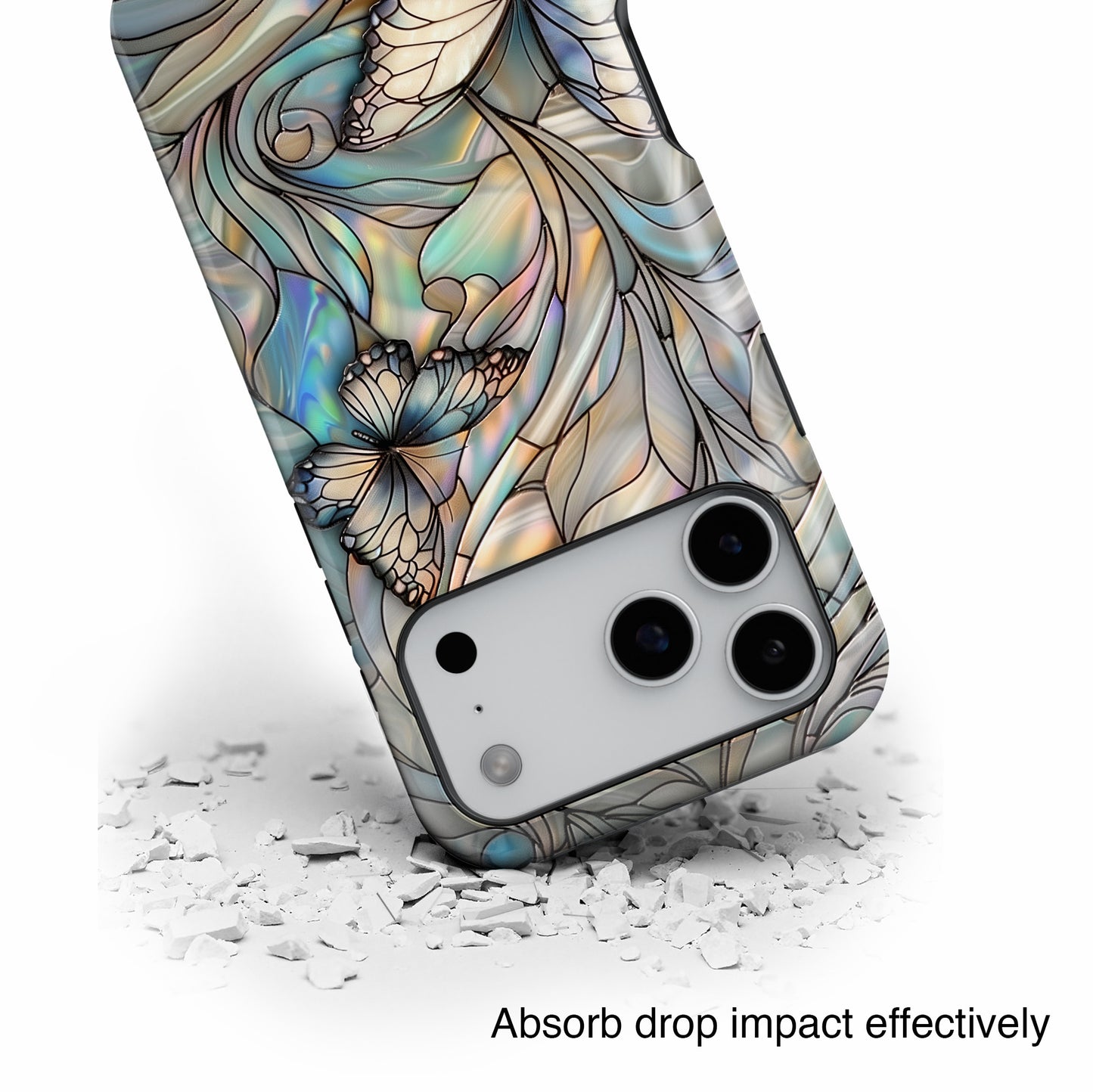 Butterflies Stained Glass Design iPhone Case
