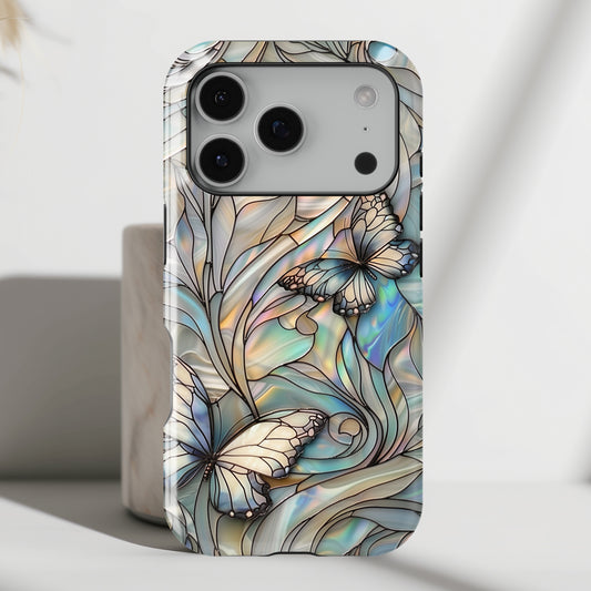 Butterflies Stained Glass Design iPhone Case