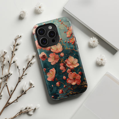 Sakura Cherry Blossom Oil Painting Design iPhone Case