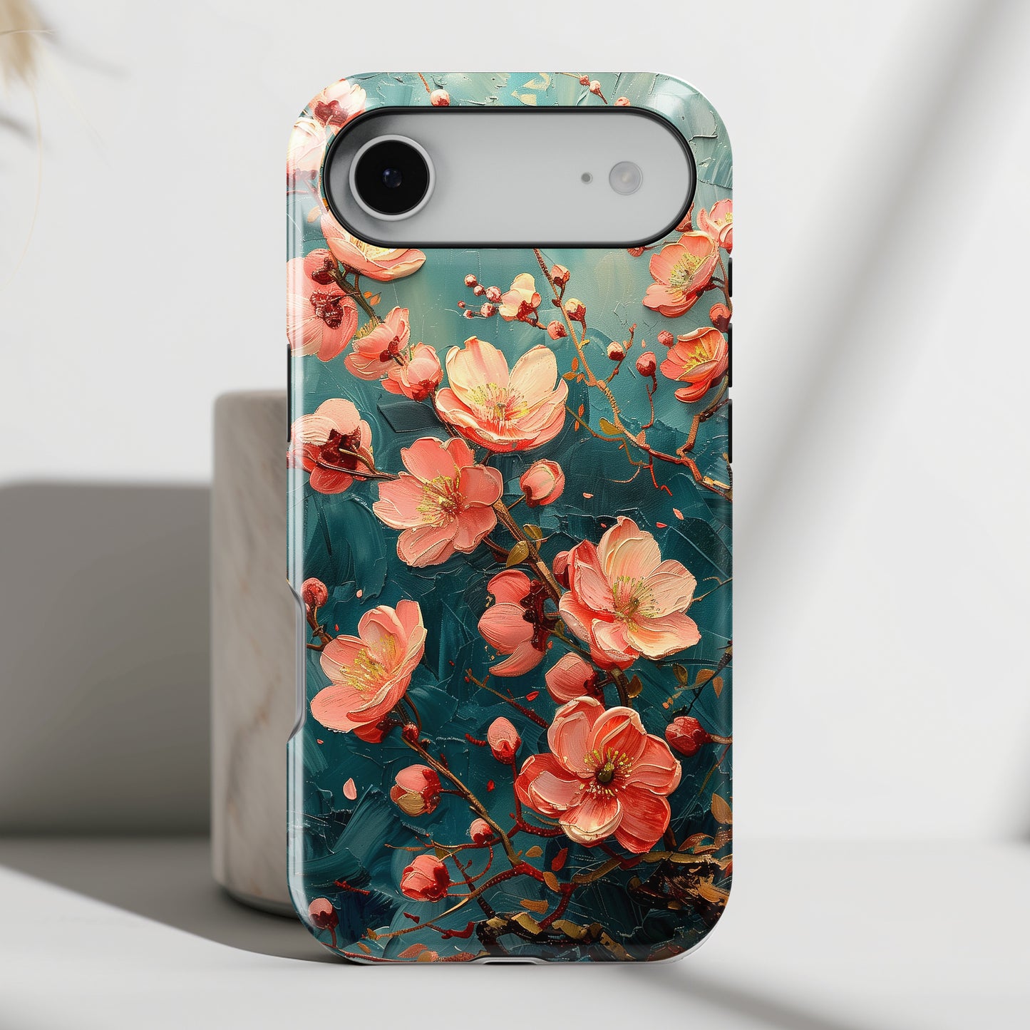 Sakura Cherry Blossom Oil Painting Design iPhone Case