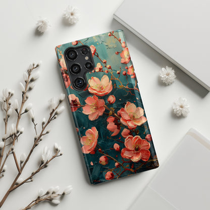 Sakura Cherry Blossom Oil Painting Design Samsung Phone Case