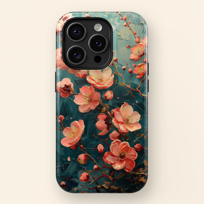 Sakura Cherry Blossom Oil Painting Design iPhone Case