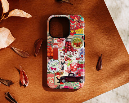 Cherry Vintage Collage iPhone Case