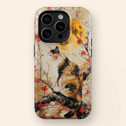 Calico Cat in Chinese Art Painting Design iPhone Case