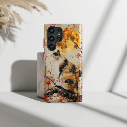 Calico Cat in Chinese Art Painting Design Samsung Phone Case