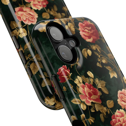 Crimson Bloom Design iPhone Case