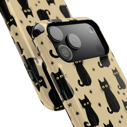 Black Cat Charm Design iPhone Case