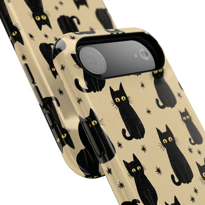 Black Cat Charm Design iPhone Case