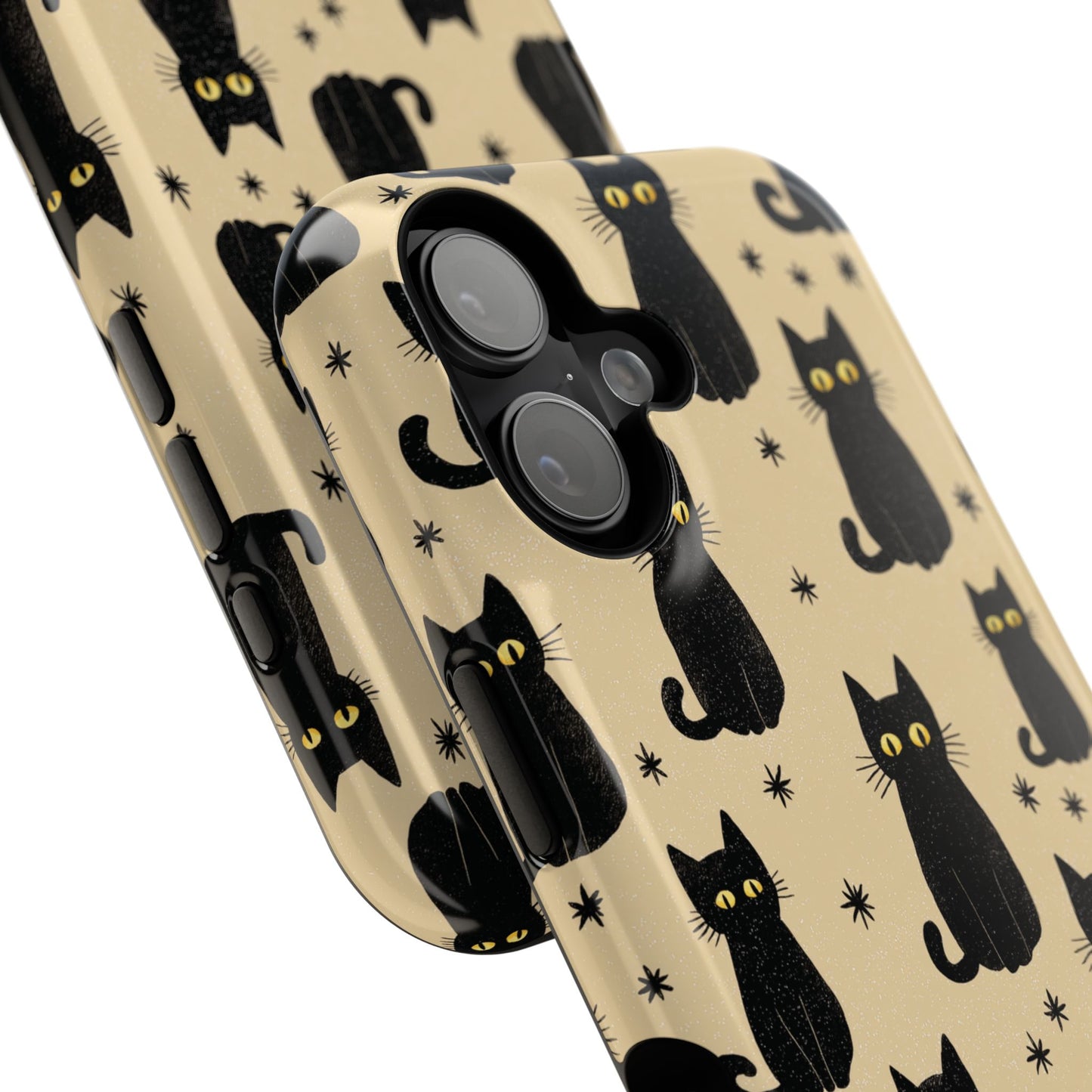 Black Cat Charm Design iPhone Case