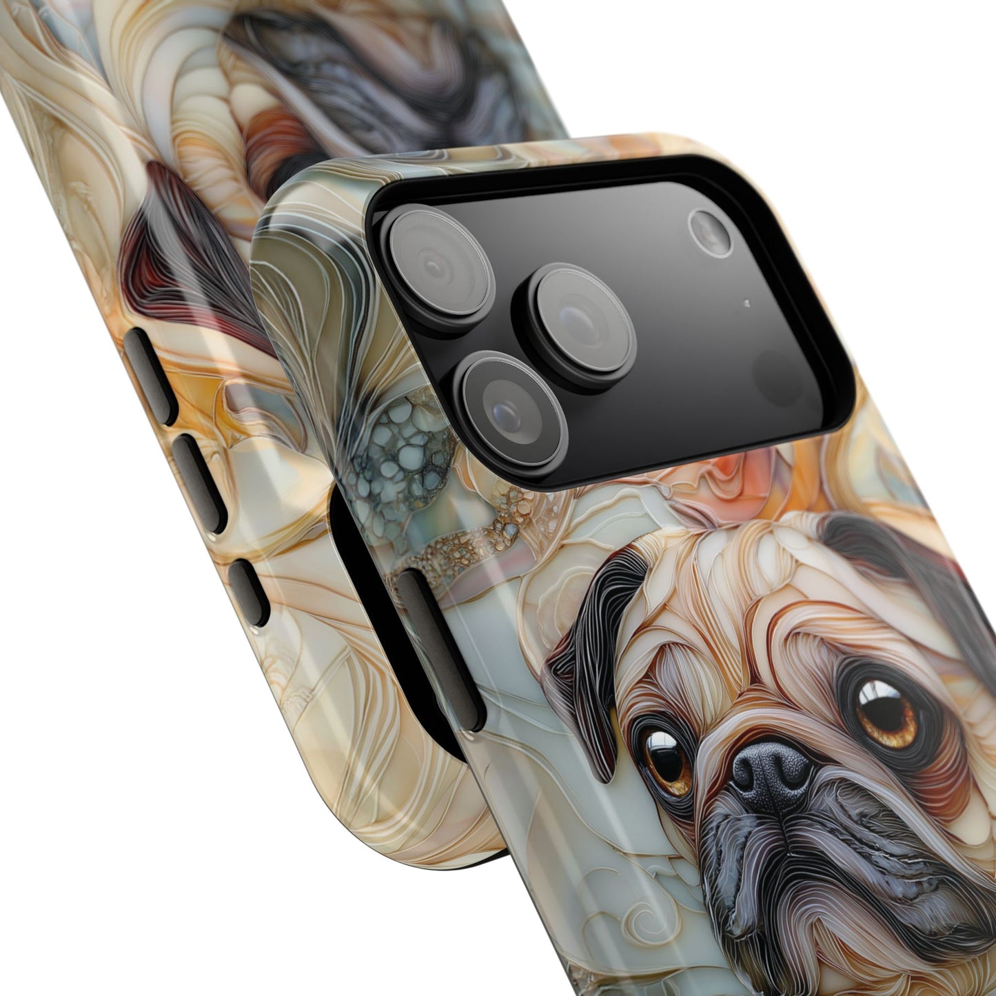 Pug Stained Glass Design iPhone Case