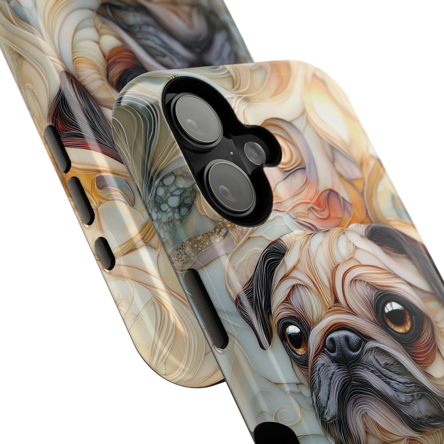 Pug Stained Glass Design iPhone Case