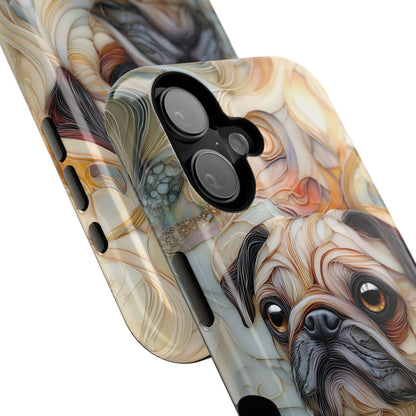 Pug Stained Glass Design iPhone Case