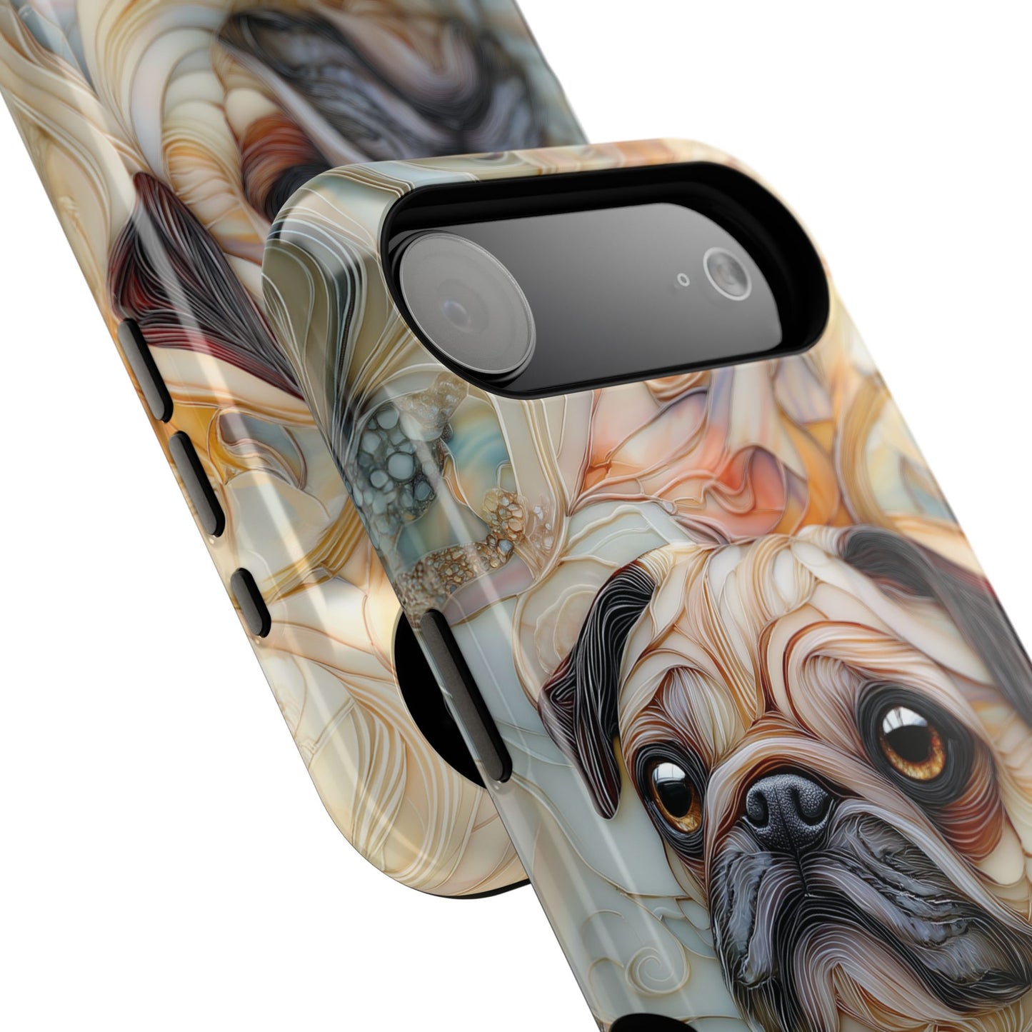 Pug Stained Glass Design iPhone Case