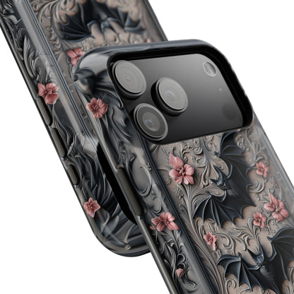 Gothic Victorian Style Bats Design iPhone Case