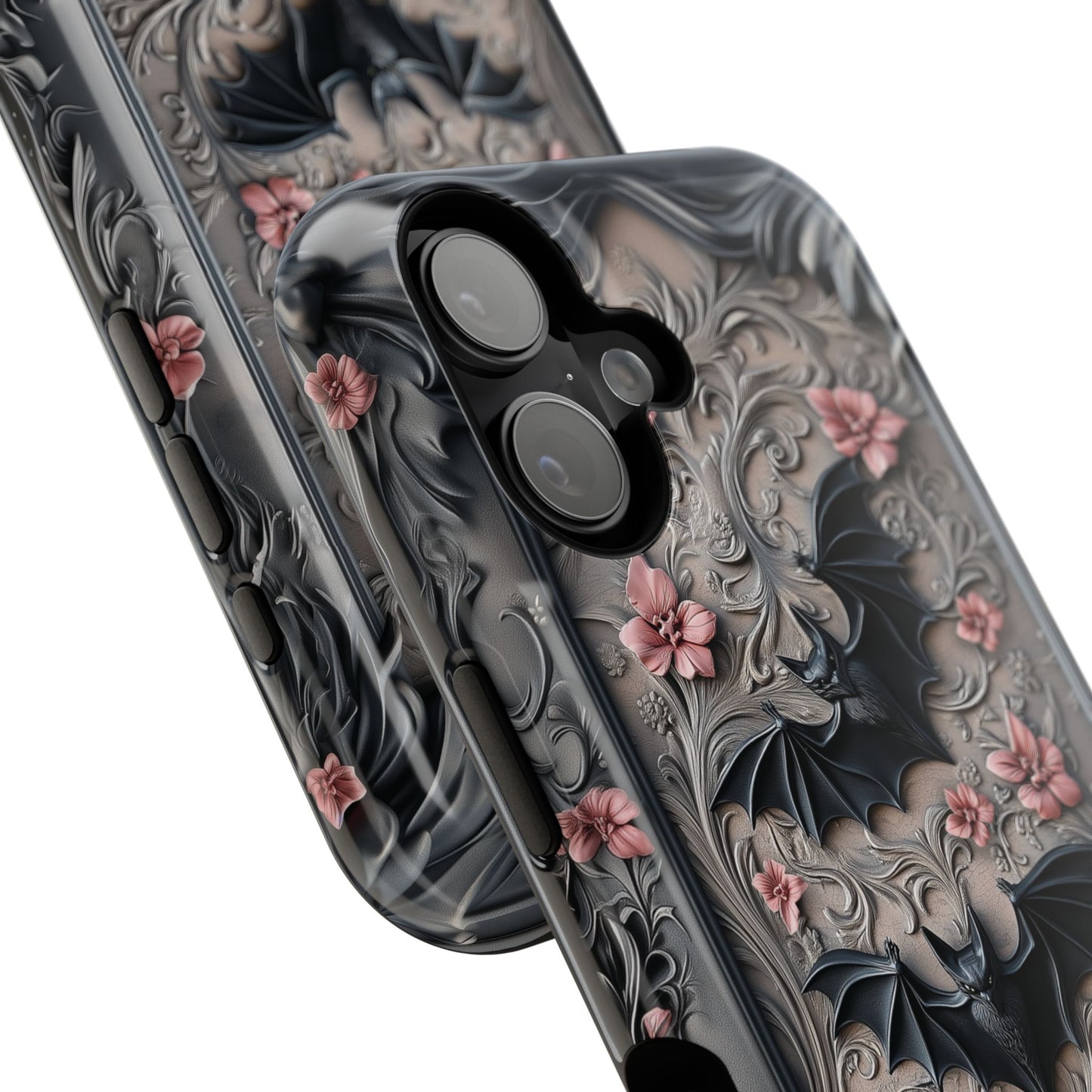 Gothic Victorian Style Bats Design iPhone Case