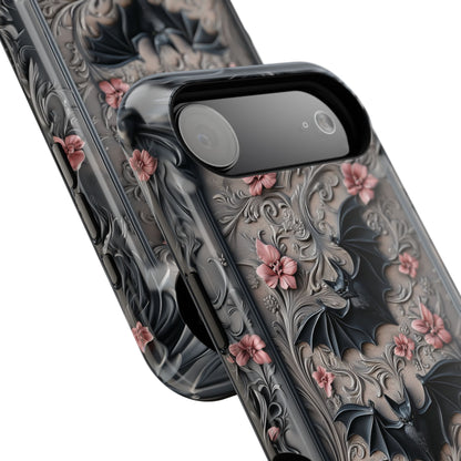 Gothic Victorian Style Bats Design iPhone Case