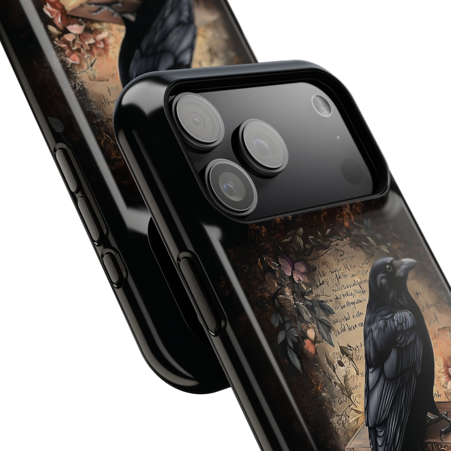 Gothic Book Raven Dark Fantasy Design iPhone Case