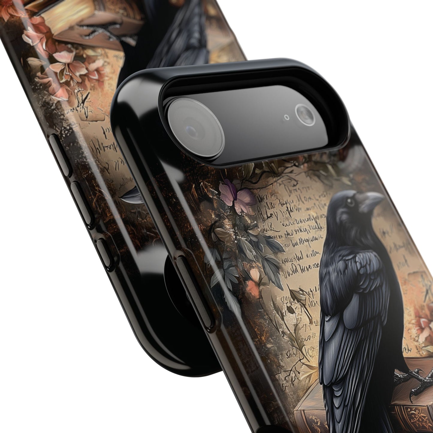 Gothic Book Raven Dark Fantasy Design iPhone Case